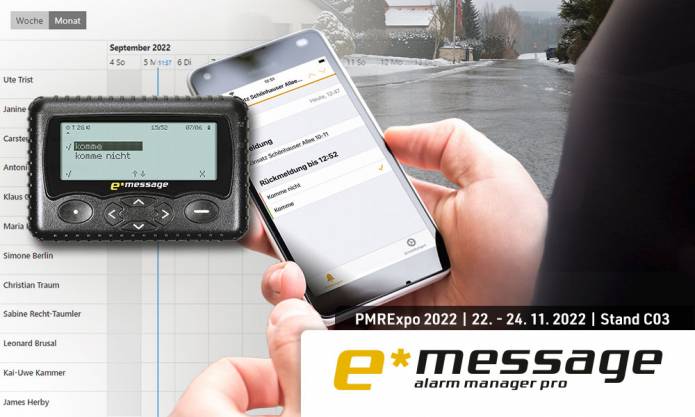 Präsentation auf der PMRExpo 2022: Neuer e*Message Alarm Manager Pro für ein effizientes Multichannel-Alarmierungsmanagement